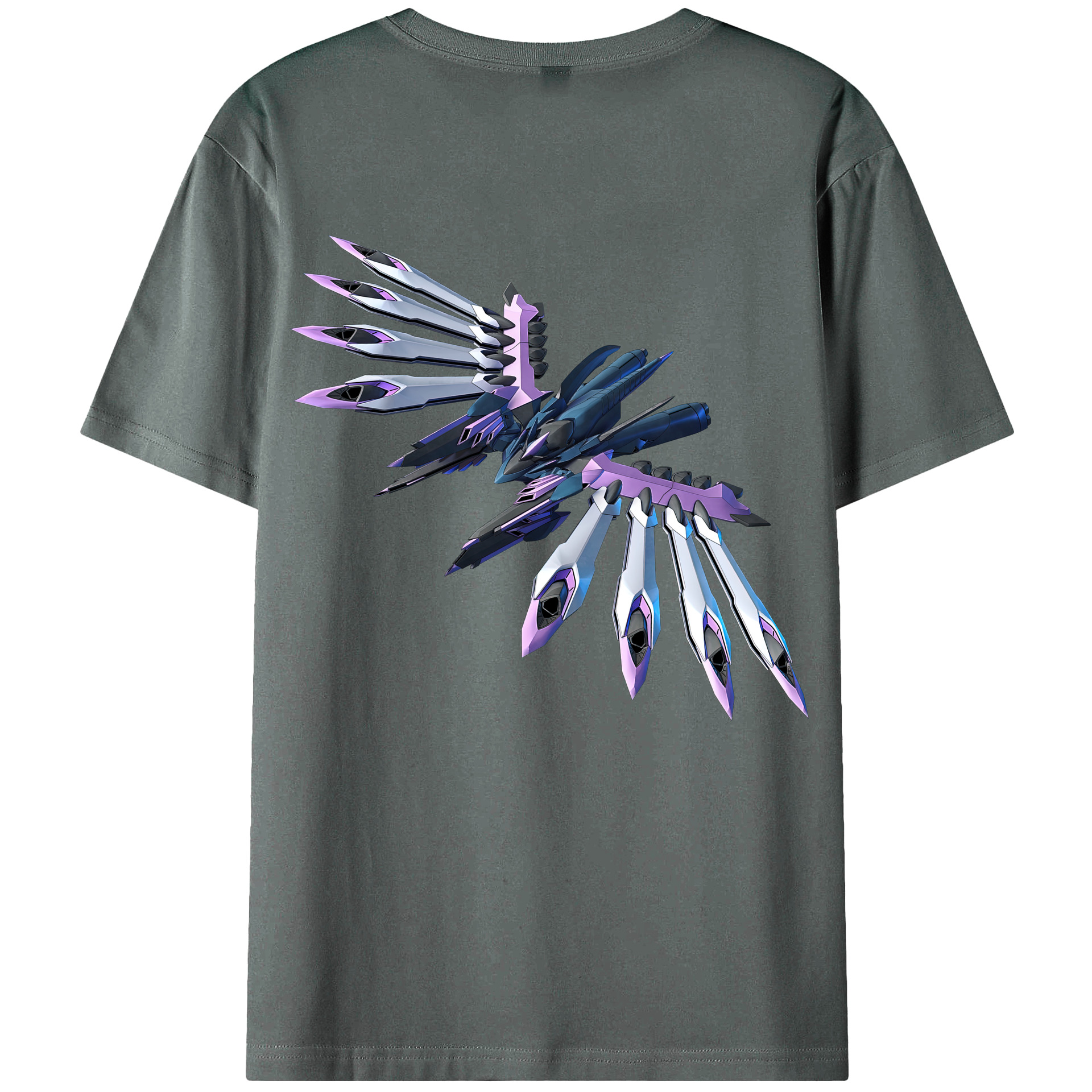 （画像用） 機動戦士ガンダム Mobile Suit Gundam 綿100％ メンズ半袖Tシャツ（バックプリント） 通気性
